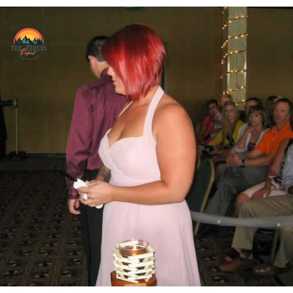 CHIFFON ALFRED ANGELO LOVES FIRST BLUSH Halter Neckline Sweetheart Dress Size 14 - Picture 10 of 16